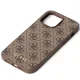 Apple iPhone 14 Pro Max 6.7\'\' Guess 4G Metal Gold Logo Series Case Cover, Brown