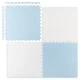 Ricokids Kids Large Educational Puzzle Foam Mat, Blue and white