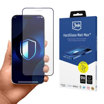 Apsauginis stiklas 3mk HardGlass Matt Max, skirtas Apple iPhone 17 Air