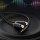 Ugreen garso adapteris, 3.5 mm kištukas į 2x RCA lizdą, 0.25 m, pilkas