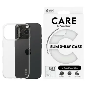 PanzerGlass iPhone 16 Pro dėklas CARE X-Ray Soft Basic, skaidrus