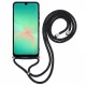 Dėklas Samsung Galaxy A17 5G / A17 4G su dirželiu per petį ir pluošto pamušalu, juodas