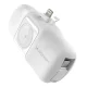 Išorinė baterija Wozinsky WF16-YLS 5000 mAh 15W su Lightning, USB-C laidu ir Apple Watch įkrovikliu, balta
