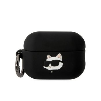 Karl Lagerfeld dėklas AirPods Pro 2 ausinėms, juodas