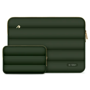 Tech-Protect Puffy nešiojamojo kompiuterio dėklas 15-16", alyvuogių spalvos