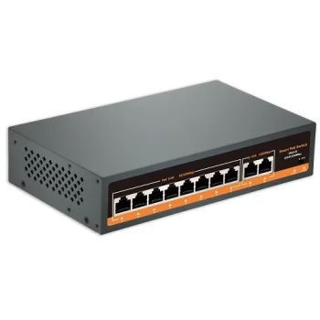 PoE komutatorius 8x 100 Mbps PoE + 2x Gigabit Uplink, 120W