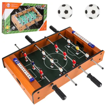 Mini stalo futbolas vaikams, stalo žaidimas su 12 figūrėlių ir 2 kamuoliukais, 50 x 30,5 x 9 cm