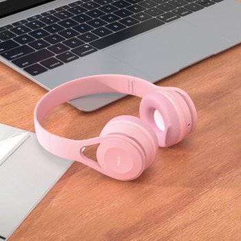Havit H2262d Wired Over-Ear Headphones, Pink
