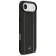 Mercedes Leather Star Pattern Stripes dėklas su MagSafe skirtas iPhone Air, juodas