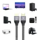 Wozinsky WHDMI-10 HDMI 2.1 laidas, 8K 60Hz, 1 m, sidabrinis