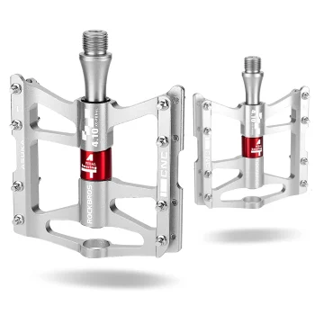 Rockbros JT410S dviračio pedalai su 4 guoliais - sidabriniai