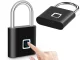 Biometrinė pakabinama spyna su pirštų atspaudų skaitytuvu, USB-C, juoda