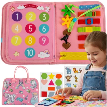 Sensorinė lavinamoji knygelė Kruzzel 26880, rožinė