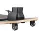 Ergonominė biuro kėdė Maclean MC-872 su nuovargį mažinančiu kilimėliu, juoda