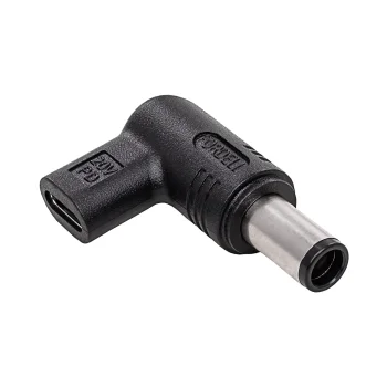 Akyga AK-ND-C08 maitinimo adapteris USB-C į 7.4 x 5.0 mm + pin Dell nešiojamiesiems kompiuteriams, juodas