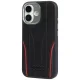 Audi iPhone 17 dėklas R8 Genuine Leather MagSafe, juodas / raudonas