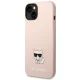 Karl Lagerfeld Silicone Choupette Body dėklas, skirtas iPhone 14 Plus, rožinis