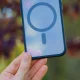 3mk iPhone 14 Plus dėklas Satin Armor MagCase, skaidrus su juodu rėmeliu