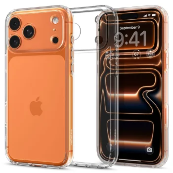 Spigen Ultra Hybrid dėklas iPhone 17 Pro Max, skaidrus