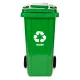 Multistore 240L Waste Bin for Glass, Green