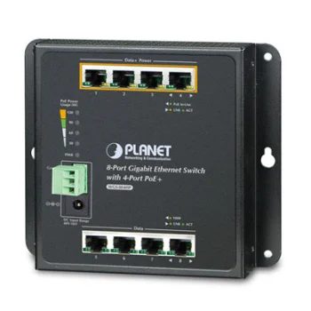 Pramoninis PoE šakotuvas 4x Gigabit PoE+ 4x Gigabit Uplink, 120W