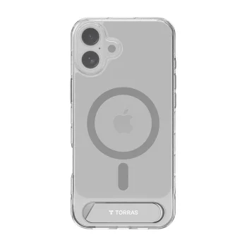 Torras Pstand dėklas iPhone 16 Plus, skaidrus
