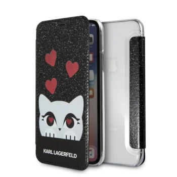 Karl Lagerfeld Valentine Book Case for iPhone X / Xs - Black