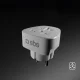 SBS Universalus kelionių adapteris Schuko / ES, baltas