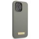 Guess Silicone Logo Plate MagSafe dėklas iPhone 13 / 13 Pro, pilkas