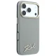 Karl Lagerfeld Saffiano Script Metal Logo MagSafe dėklas iPhone 17/18 Pro Max, smėlio