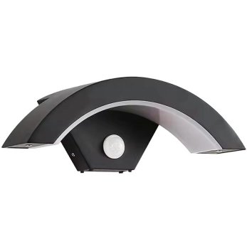 Outdoor LED Wall Lamp with Motion Sensor, 11.4W, Black