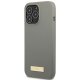 Guess Silicone Logo Plate MagSafe dėklas skirtas iPhone 13 Pro Max, pilkas