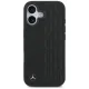 Mercedes dėklas iPhone 17 telefonui Leather Laurel Leaves MagSafe, juodas