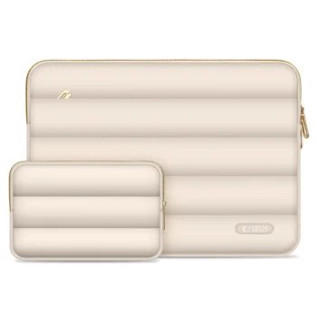 Tech-Protect Puffy 15-16 Laptop Bag, Beige