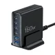 Tech-Protect DC160W-GAN 160W 6 prievadų įkroviklis - juodas