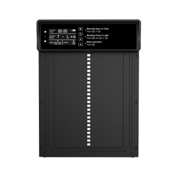 Automatinės solarinės vištidės durys su pulteliu Case 136772, juodos