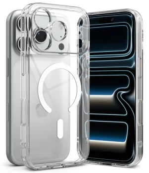 Dėklas Ringke Fusion Magnetic MagSafe skirtas iPhone 18 Pro Max / 17 Pro Max, skaidrus