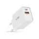 Tech-Protect NC30W USB-C PD 30W / USB-A QC 3.0 įkroviklis, baltas