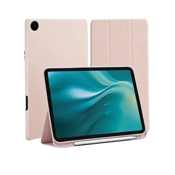 Etteri atverčiamas dėklas Samsung Galaxy Tab A9 8.7 šviesiai rožinis