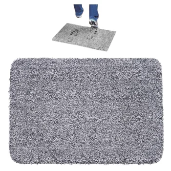 Durų kilimėlis Clean Step Mat, 70x46 cm, pilkas