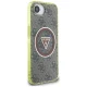 Guess IML Metal Glitter 4G Circle Triangle MagSafe dėklas iPhone 16e, rudas