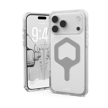 UAG Plyo MagSafe dėklas iPhone 17 Pro Max telefonui, skaidrus (Clear Silver)
