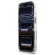Guess IML Glitters Script Strap MagSafe dėklas iPhone 17 Pro, skaidrus