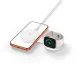 Tech-Protect A55 2in1 MagSafe 25W Qi2.2 belaidis įkroviklis ir USB-C laidas 100 cm, baltas
