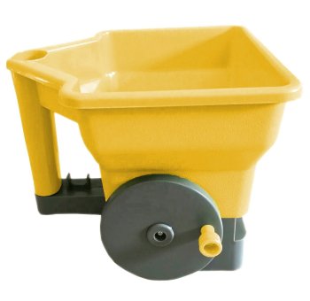 Handheld Seed and Fertilizer Spreader 3L, yellow-grey