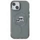 Karl Lagerfeld dėklas iPhone 15 telefonui, MagSafe IML Metal KC Heads, juodas