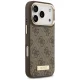 Guess 4G Logo Plate MagSafe dėklas telefonui iPhone 17 Pro, rudas