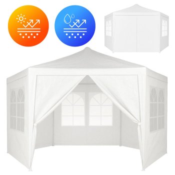 Multigarden sodo paviljonas ir prekybinė palapinė su langais, 2x2x2 m, balta
