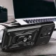 Dėklas iPhone 15 Pro Hybrid Armor Camshield su kameros dangteliu ir stovu, mėlynas