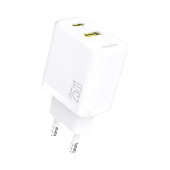 Dudao A26T GaN 25W USB-A, USB-C įkroviklis - White